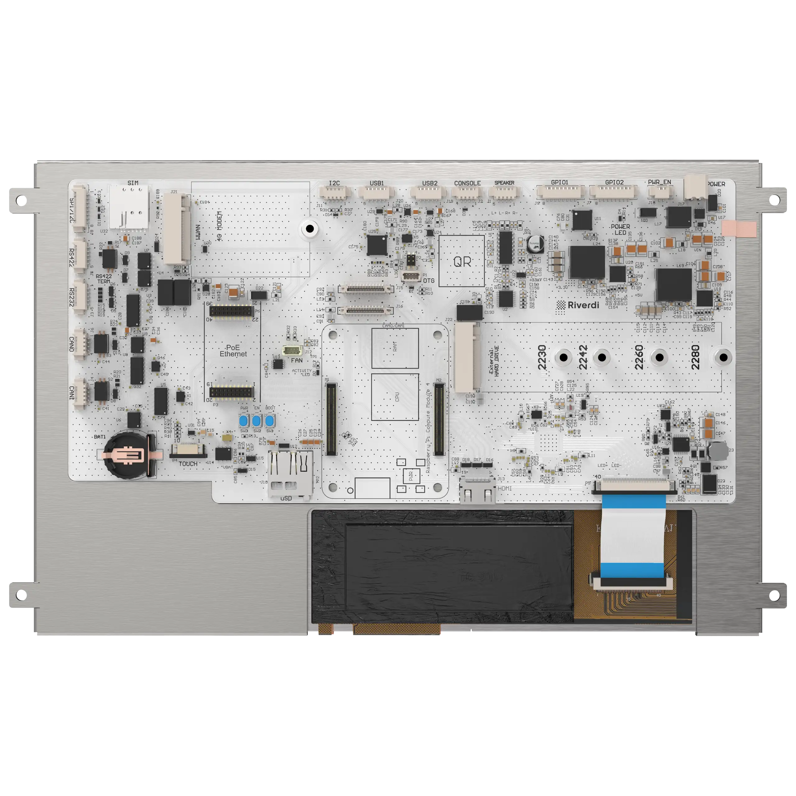 High Brightness 10.1″ IPS TFT LCD Display, 1280×800px, for Raspberry Pi Compute Module 4 (CM4) - RVT101HVCFWN00 - Image 3