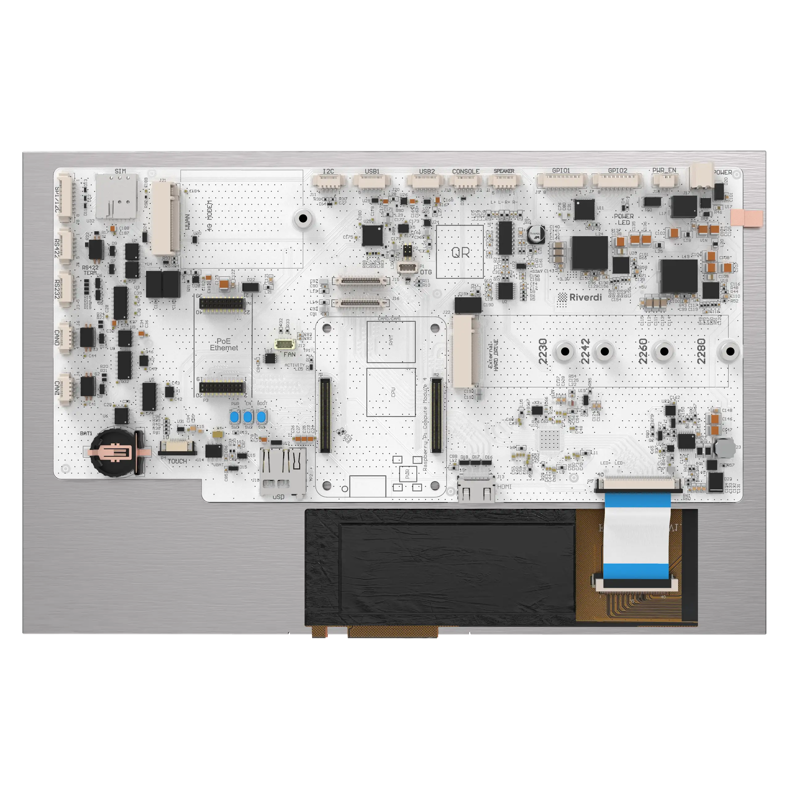 High Brightness 10.1″ IPS TFT LCD Display, 1280×800px, for Raspberry Pi Compute Module 4 (CM4) - RVT101HVCNWN00 - Image 3