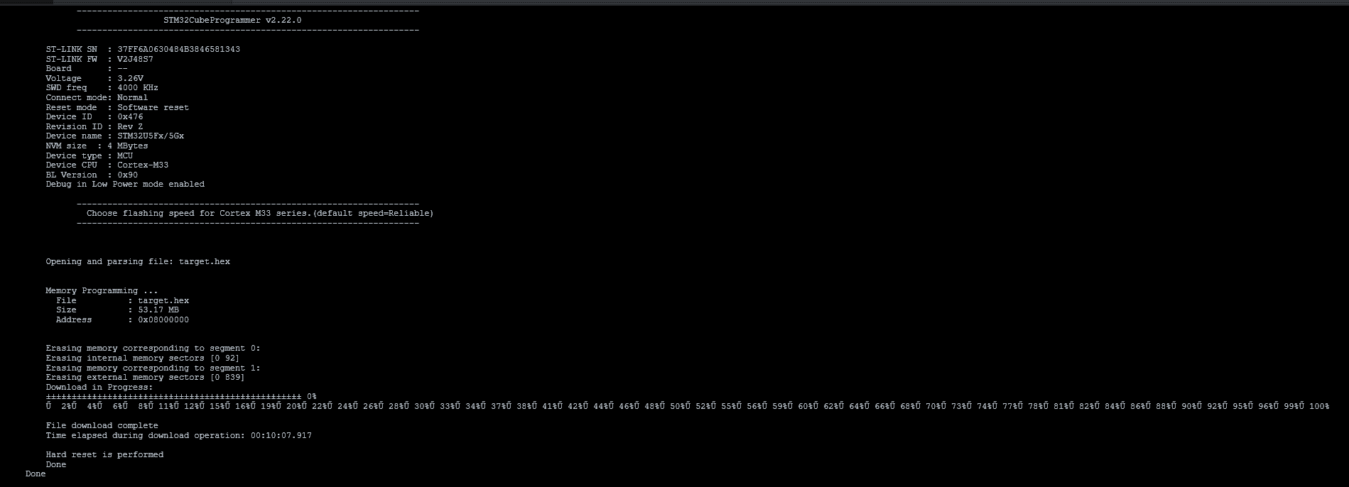 Successful flash after downgrad