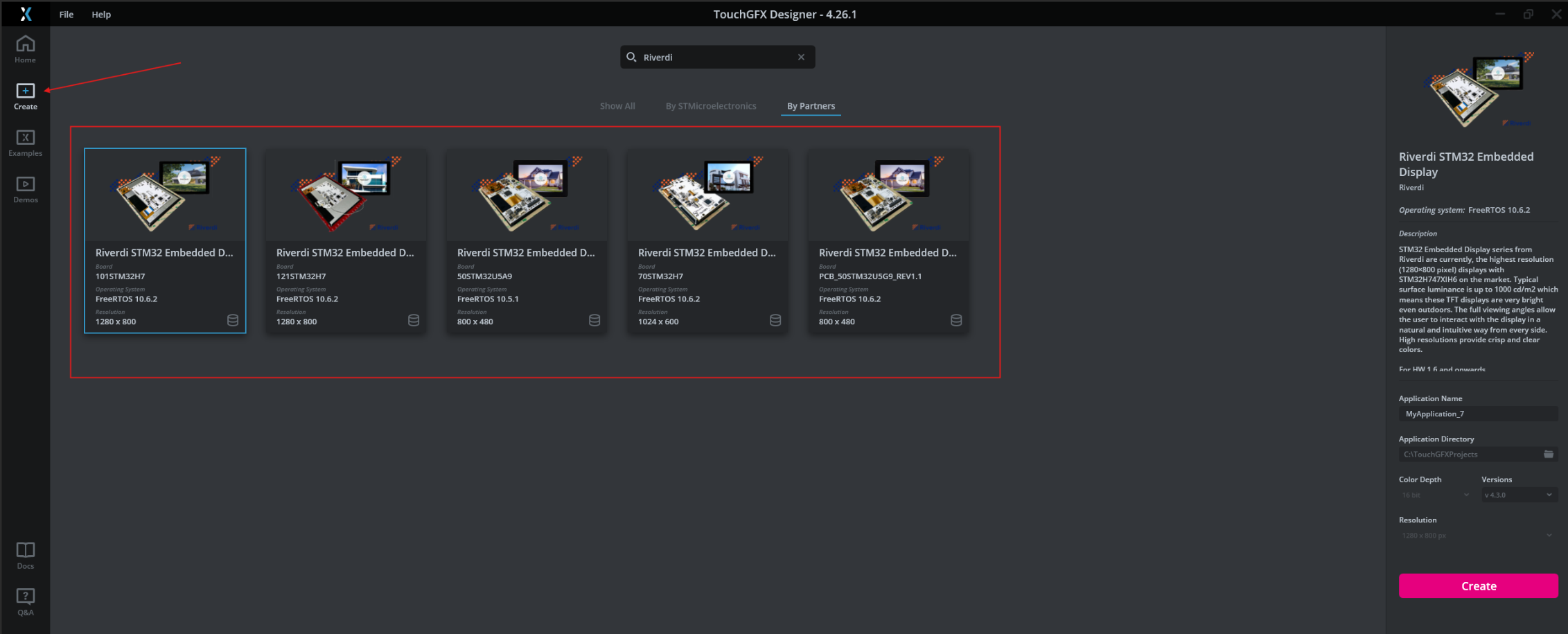 selecting a template