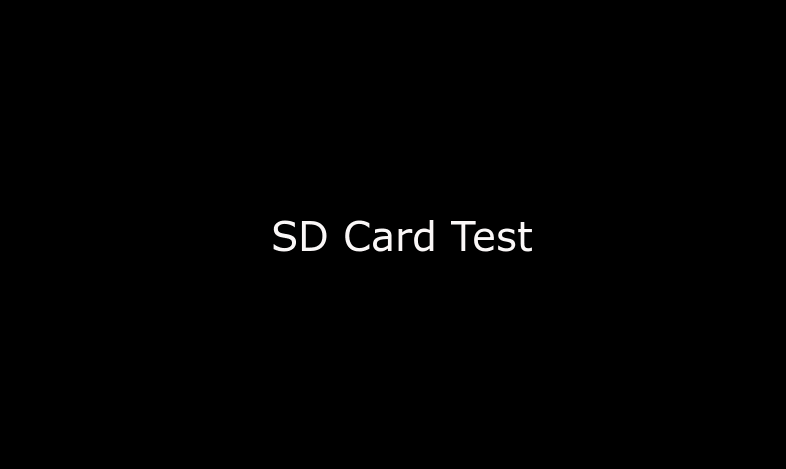 SD card test