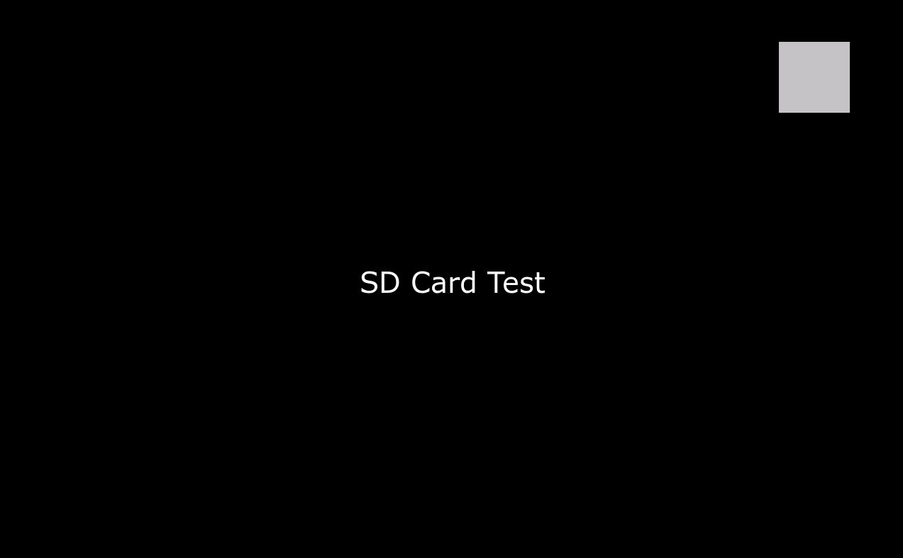 Gray indicator - SD card test